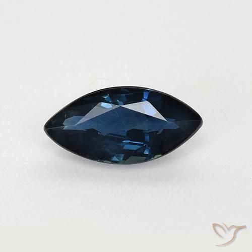 0.71ct Natural Azul oscuro Zafiro, Marquesa, VVS-VS