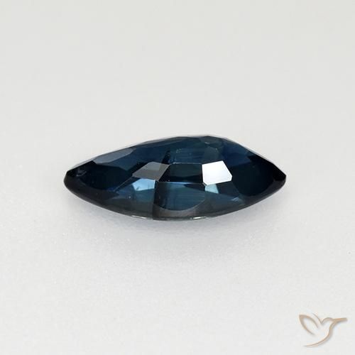 Zafiro Azul oscuro natural de 0.71 ct, Marquesa, VVS-VS