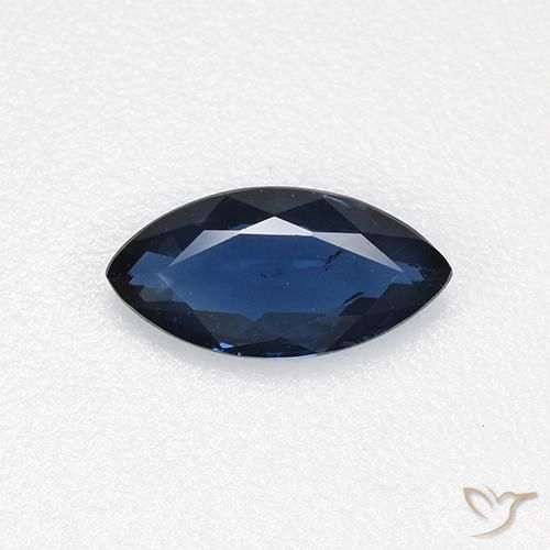 0.56ct Natural Azul oscuro Zafiro, Marquesa, VVS-VS