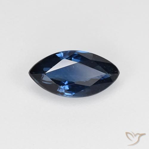 Zafiro Azul real natural de 0.70 ct, Marquesa, VVS-VS