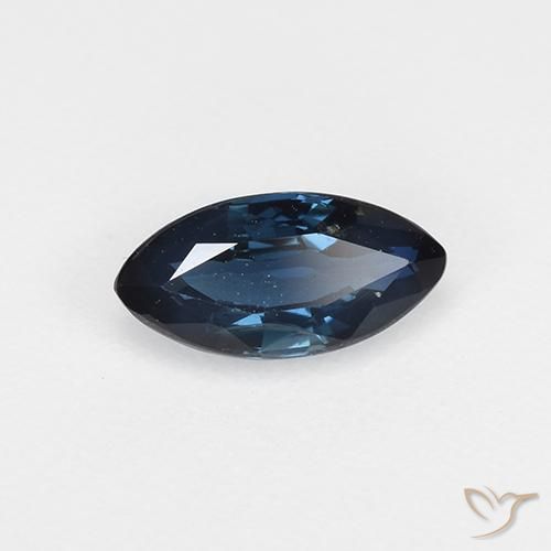Zafiro Azul oscuro natural de 0.67 ct, Marquesa, VVS-VS