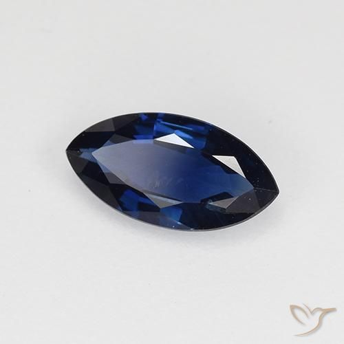Zafiro Azul crepúsculo natural de 0.63 ct, Marquesa, VVS-VS