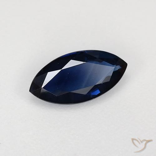 Zafiro Azul crepúsculo natural de 0.67 ct, Marquesa, VVS-VS