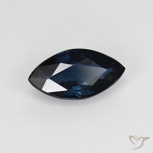 Zafiro Azul noche natural de 0.69 ct, Marquesa, VVS