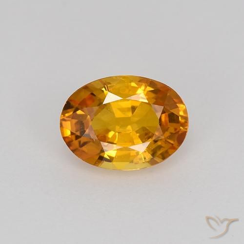 0.69ct Natural Naranja terroso Zafiro, Ovalada, VVS-VS