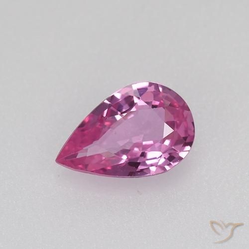 0.48ct Natural Púrpura rojizo Zafiro, En forma de pera, VVS