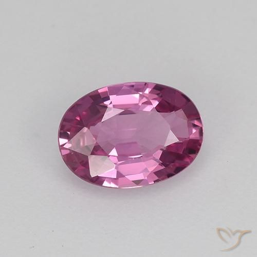 Zafiro Púrpura medio natural de 0.69 ct, Ovalada, VVS