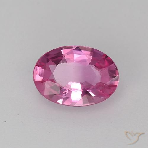 Zafiro Púrpura medio natural de 0.62 ct, Ovalada, VVS