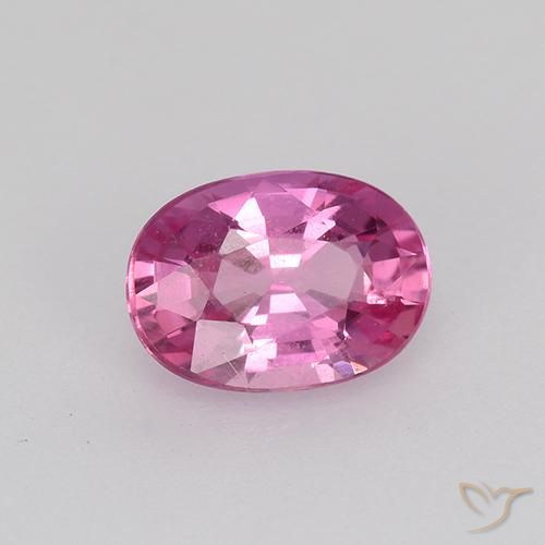 Zafiro Púrpura rojizo natural de 0.80 ct, Ovalada, VVS
