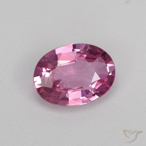 Zafiro Púrpura rosado natural de 0.68 ct, Ovalada, VVS