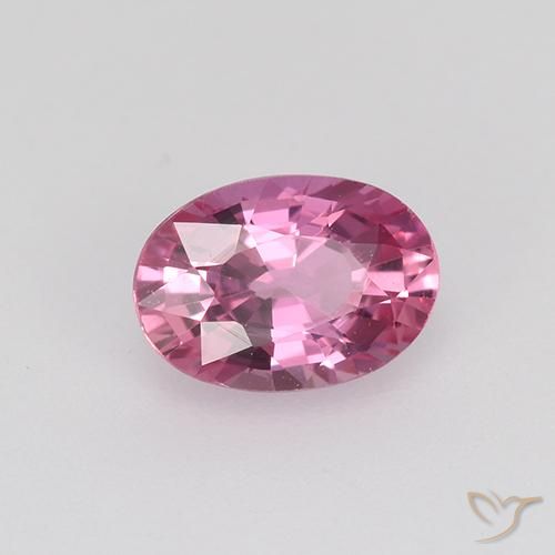 Zafiro Púrpura rosado natural de 0.73 ct, Ovalada, VVS
