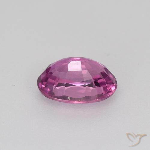 Zafiro Púrpura rojizo natural de 0.71 ct, Ovalada, VVS