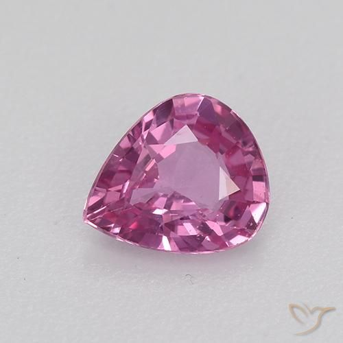 0.57ct Natural Rosado púrpura real Zafiro, En forma de pera, VVS