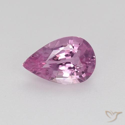 0.58ct Natural Púrpura rosado Zafiro, En forma de pera, VVS-VS