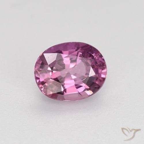 Zafiro Púrpura medio natural de 0.72 ct, Ovalada, VVS-VS