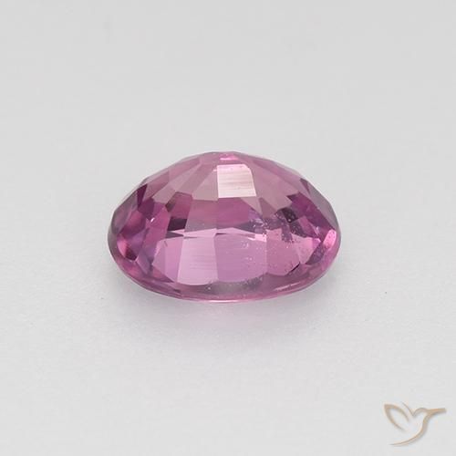 Zafiro Púrpura medio natural de 0.72 ct, Ovalada, VVS-VS