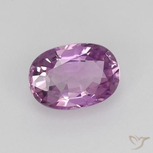 Zafiro Púrpura oscuro natural de 0.90 ct, Ovalada, VVS