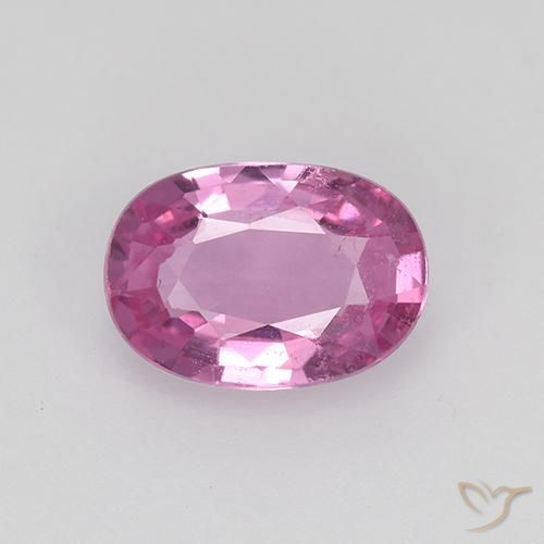 0.70ct Natural Rosado púrpura real Zafiro, Ovalada, VVS-VS