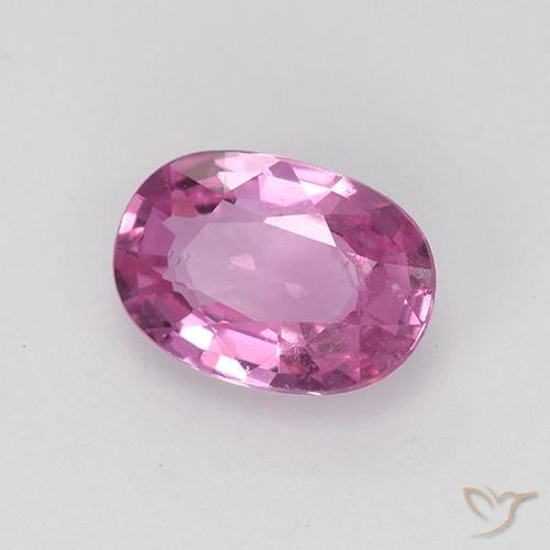 Zafiro Rosado púrpura real natural de 0.70 ct, Ovalada, VVS-VS