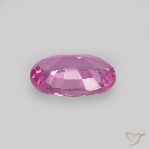 Zafiro Rosado púrpura real natural de 0.70 ct, Ovalada, VVS-VS