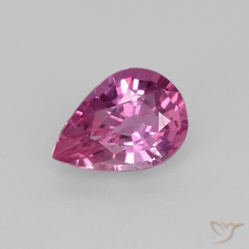 0.64ct Natural Rosa oscuro Zafiro, En forma de pera, VVS-VS