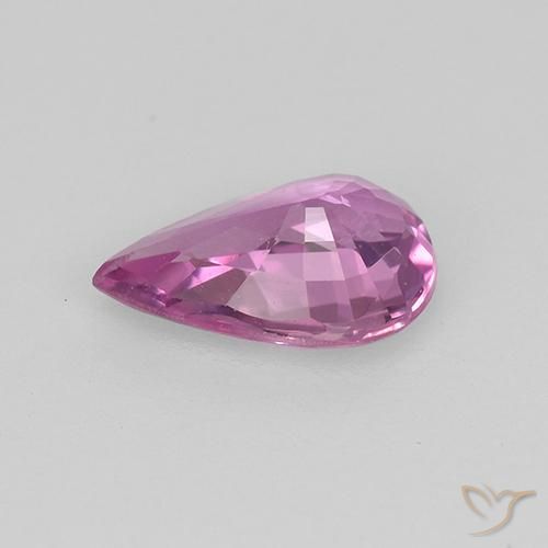 Zafiro Sangría intenso natural de 0.64 ct, En forma de pera, VVS-VS