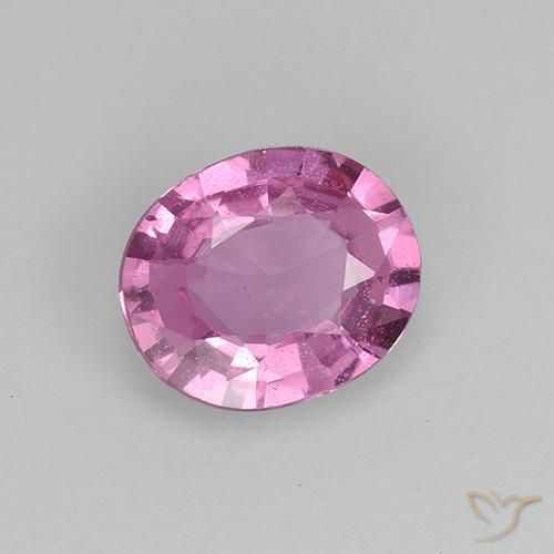 Zafiro Rosa oscuro natural de 0.63 ct, Ovalada, VVS-VS