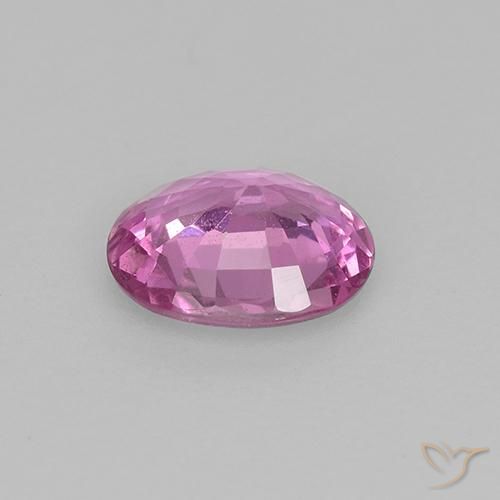 Zafiro Rosa oscuro natural de 0.63 ct, Ovalada, VVS-VS