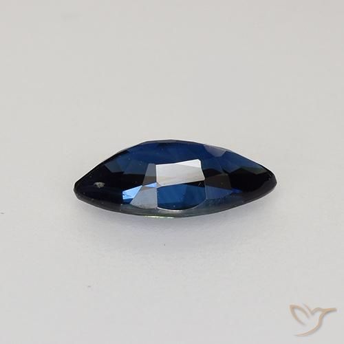 Zafiro Azul crepúsculo natural de 0.64 ct, Marquesa, VVS