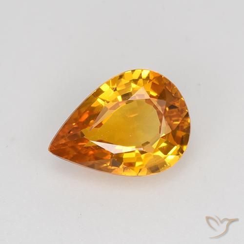 0.72ct Natural Oro Zafiro, En forma de pera, VVS