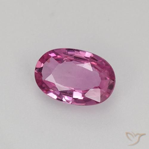 Zafiro Rosado medio natural de 0.57 ct, Ovalada, VVS-VS