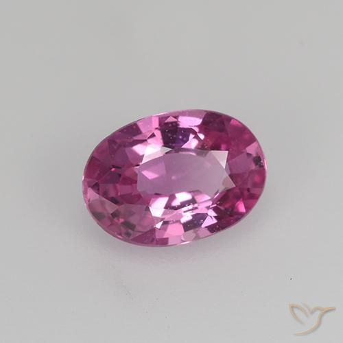 Zafiro Rosado medio natural de 0.68 ct, Ovalada, VVS-VS