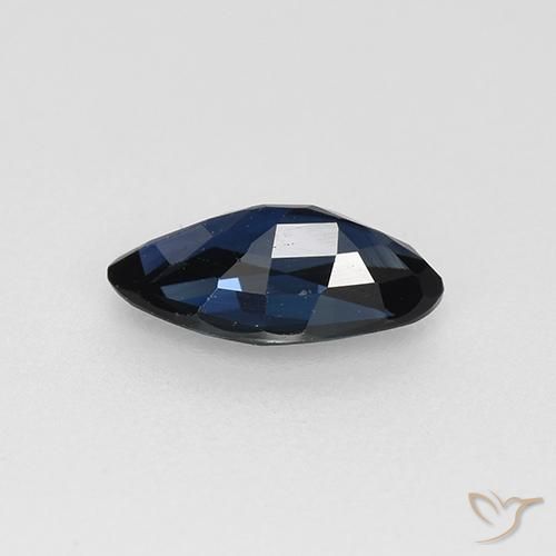 Zafiro Azul noche natural de 0.69 ct, Marquesa, VVS