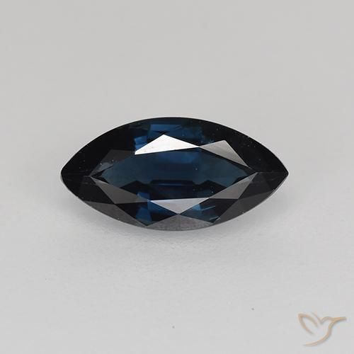0.69ct Natural Azul oscuro Zafiro, Marquesa, VVS-VS