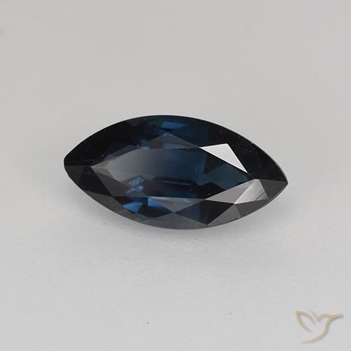 Zafiro Azul oscuro natural de 0.69 ct, Marquesa, VVS-VS
