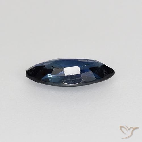 Zafiro Azul oscuro natural de 0.61 ct, Marquesa, VVS-VS