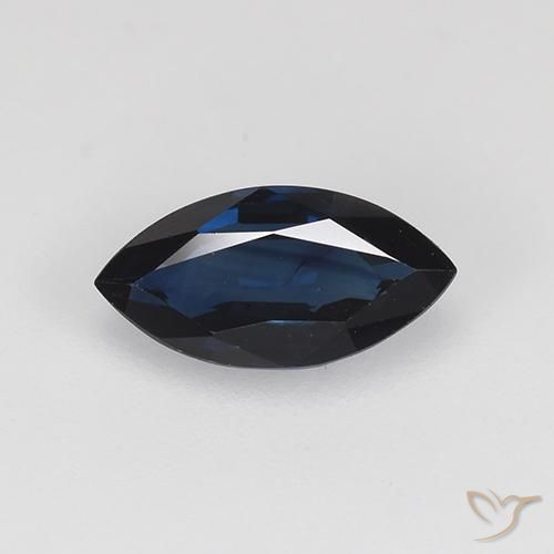 0.72ct Natural Azul noche Zafiro, Marquesa, VVS-VS, Photo A