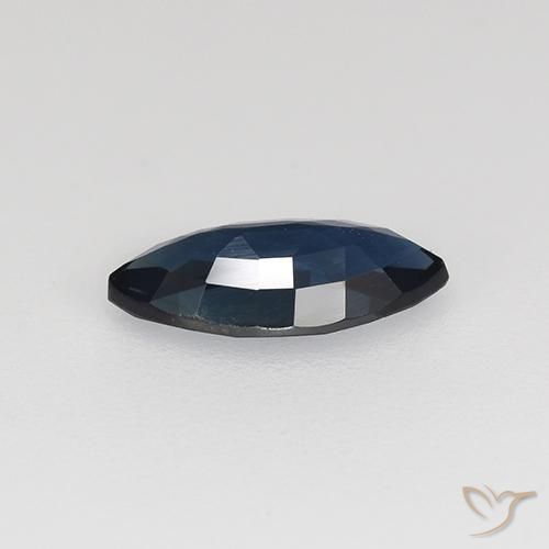 Zafiro Azul noche natural de 0.64 ct, Marquesa, VVS-VS