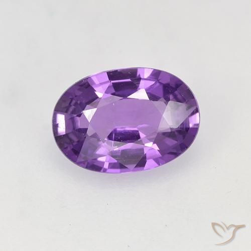 0.78ct Natural Violeta vívido Zafiro, Ovalada, VVS