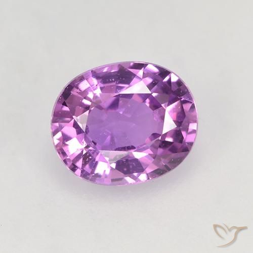 0.76ct Natural Violeta medio Zafiro, Ovalada, VVS-VS