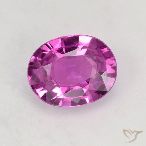 0.65ct Natural Rosado púrpura Zafiro, Ovalada, VVS