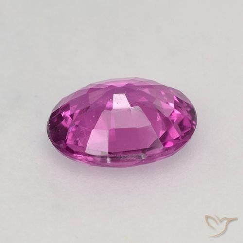 Zafiro Rosado púrpura natural de 0.65 ct, Ovalada, VVS