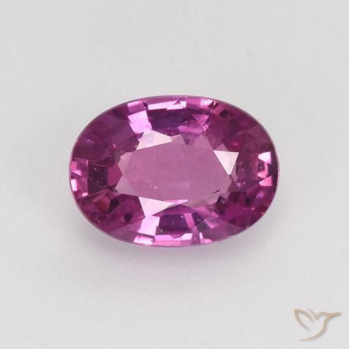 0.85ct Natural Púrpura oscuro medio Zafiro, Ovalada, VVS-VS