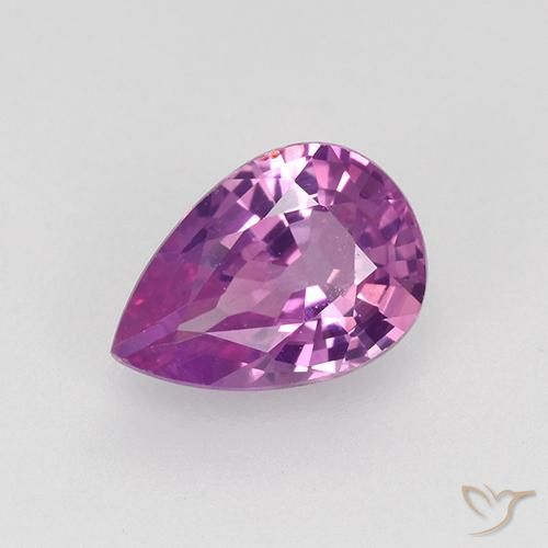 0.82ct Natural Púrpura oscuro medio Zafiro, En forma de pera, VVS-VS