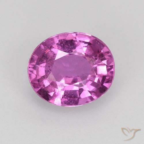 0.80ct Natural Púrpura oscuro medio Zafiro, Ovalada, VS
