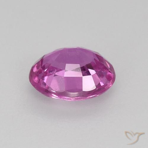 Zafiro Púrpura oscuro medio natural de 0.80 ct, Ovalada, VS