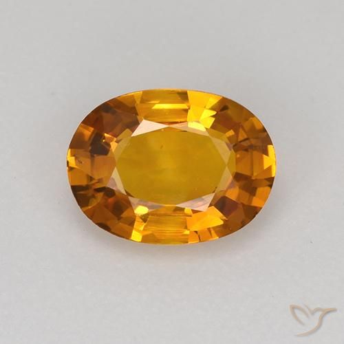 0.77ct Natural Naranja medio Zafiro, Ovalada, VS