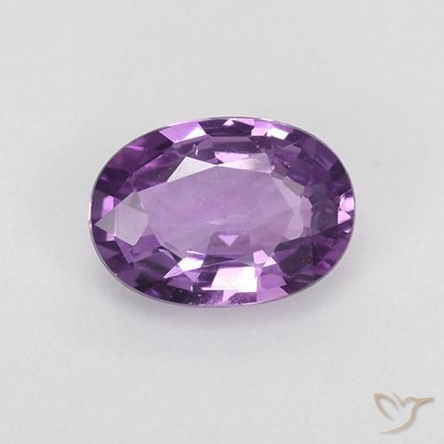 0.76ct Natural Violeta medio Zafiro, Ovalada, VVS-VS