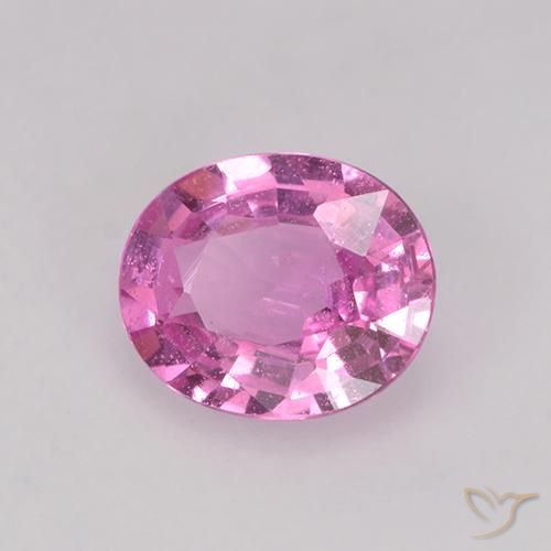 Zafiro Rosado púrpura real natural de 0.73 ct, Ovalada, VS