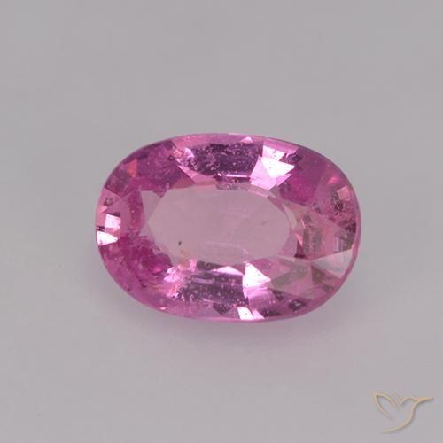 Zafiro Rosado medio natural de 0.73 ct, Ovalada, VS